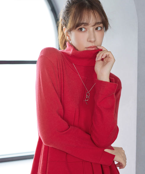 まろやかタートルニットチュニック