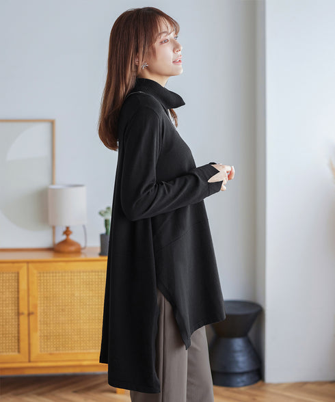 まろやかタートルニットチュニック