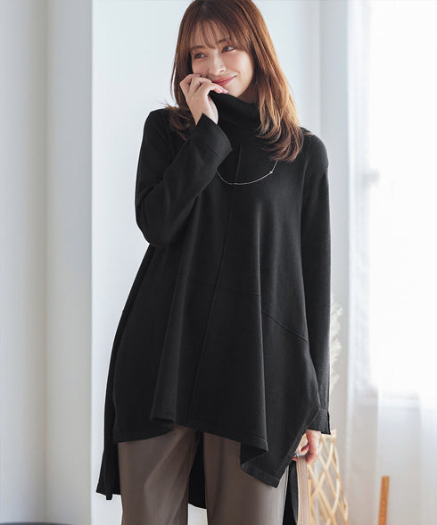 まろやかタートルニットチュニック