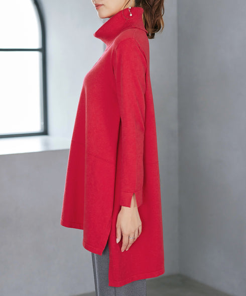 まろやかタートルニットチュニック