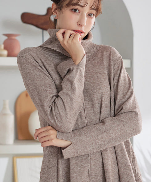 まろやかタートルニットチュニック