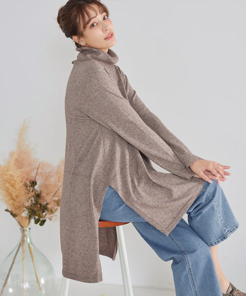 まろやかタートルニットチュニック