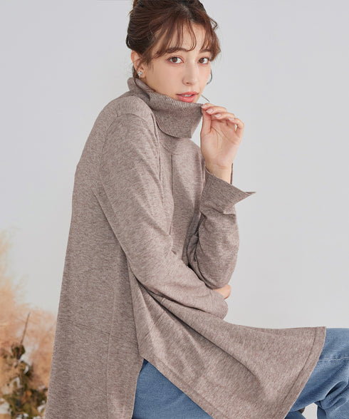 まろやかタートルニットチュニック