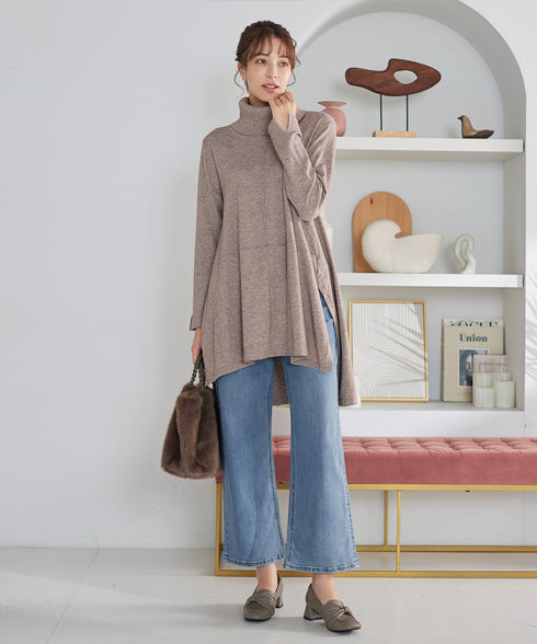 まろやかタートルニットチュニック
