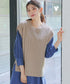 【安めぐみさん着用・2点セット】ニットベスト+起毛シャツ