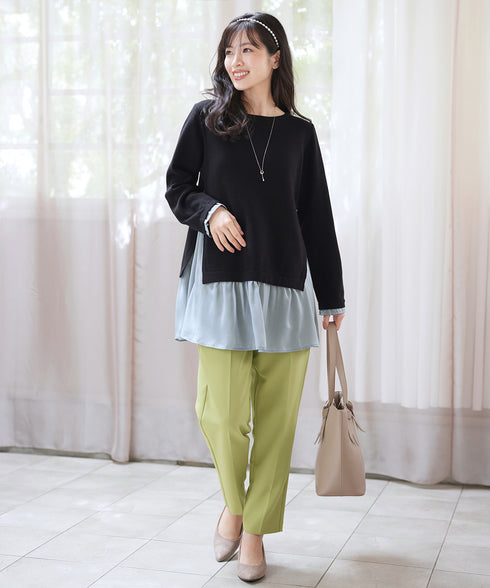 ヴィンテージサテンニットコンビチュニック