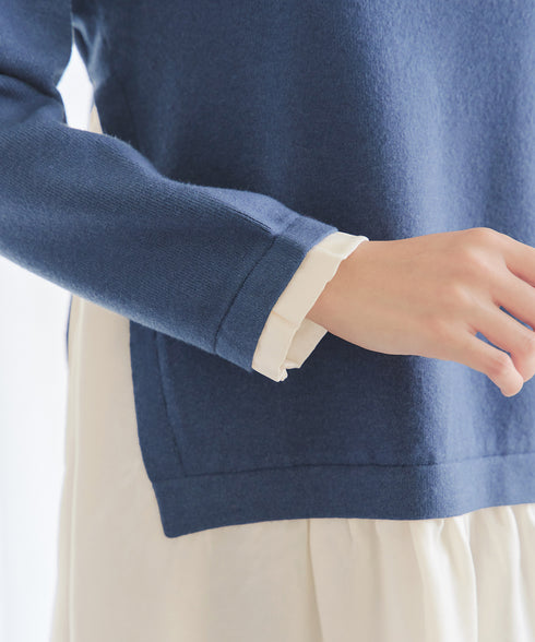 ヴィンテージサテンニットコンビチュニック