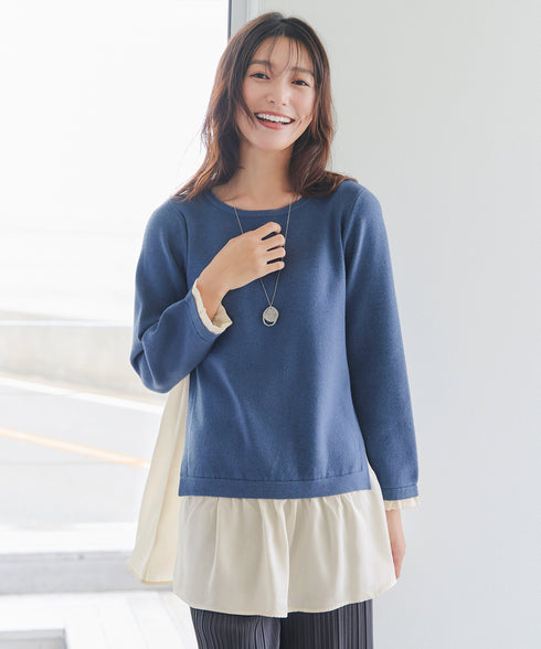 ヴィンテージサテンニットコンビチュニック