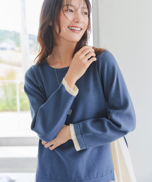 ヴィンテージサテンニットコンビチュニック