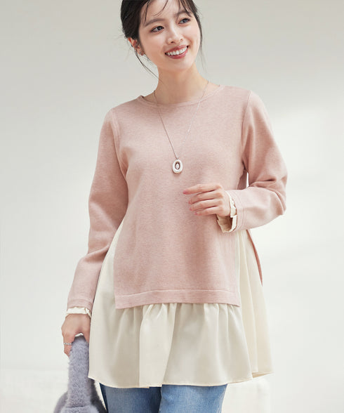 ヴィンテージサテンニットコンビチュニック