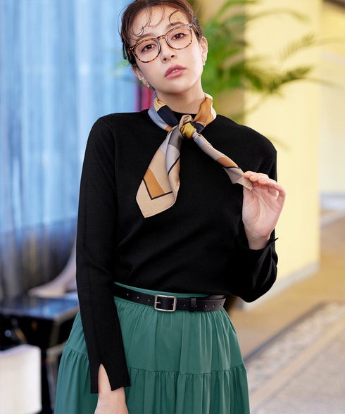 【クリアランスセール】ハイネックニットプルオーバー