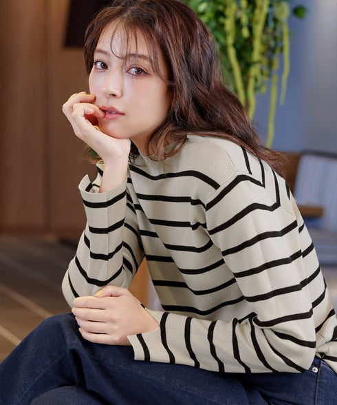 【クリアランスセール】ハイネックニットプルオーバー