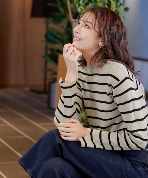 【クリアランスセール】ハイネックニットプルオーバー