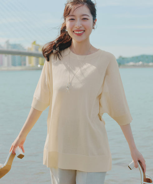 サラサラUVシアーニットドルマントップス