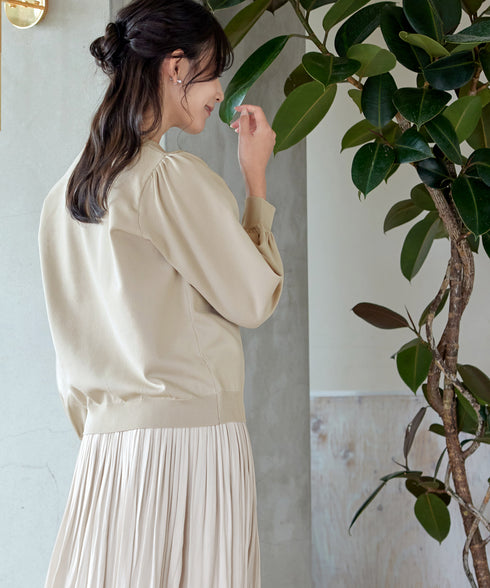 【クリアランスセール】フラワー刺繍ニットトップス