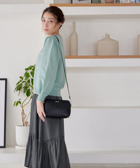 【クリアランスセール】フラワー刺繍ニットトップス