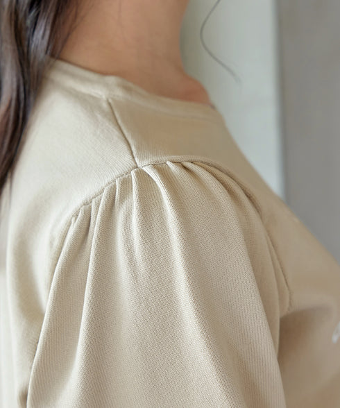 【クリアランスセール】フラワー刺繍ニットトップス