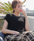 【アウトレット】ビジュー付きフレンチニット