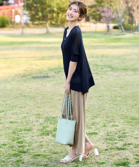 針抜きシアーストライプドルマン