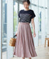 【安田美沙子さん着用】ヴィンテージサテンプリーツスカート