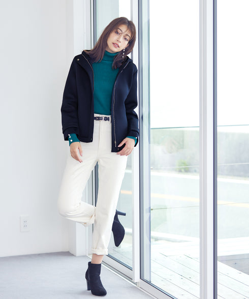 【新色追加】タートルボタンニットトップス