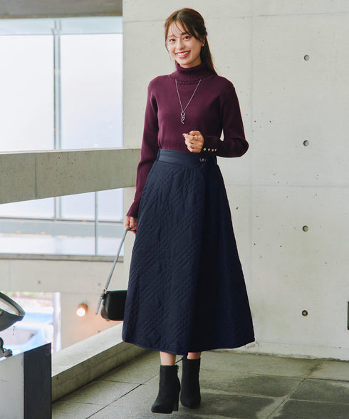 【新色追加】タートルボタンニットトップス