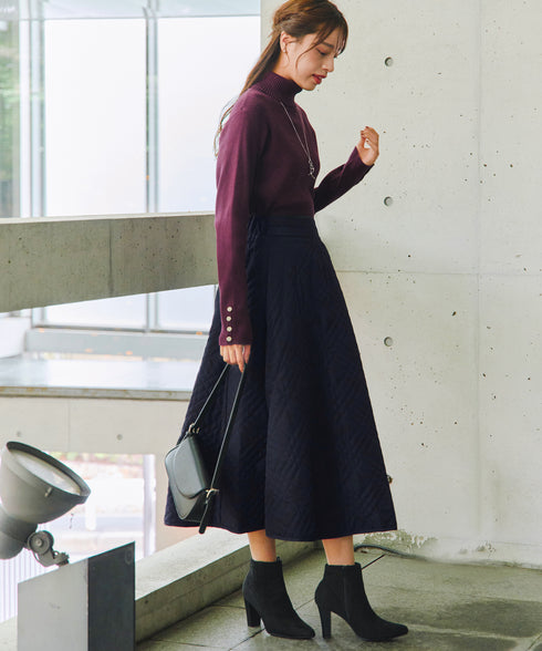 【新色追加】タートルボタンニットトップス