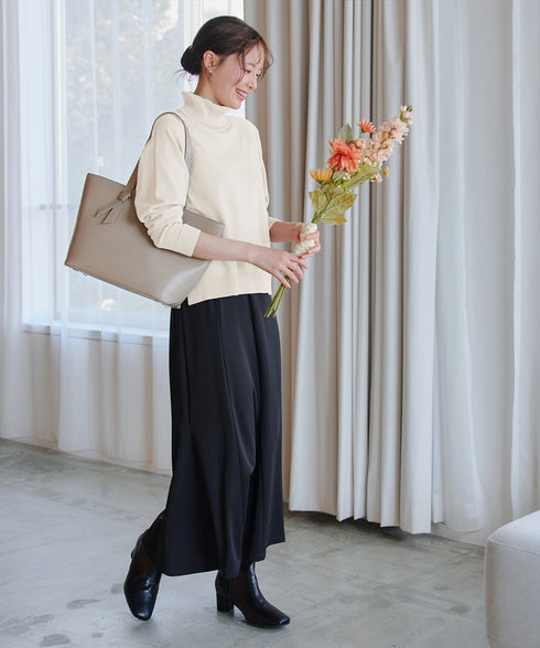 【安田美沙子さん着用 / 選べる2type】ラグランニットトップス