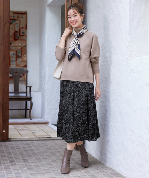 【安田美沙子さん着用 / 選べる2type】ラグランニットトップス