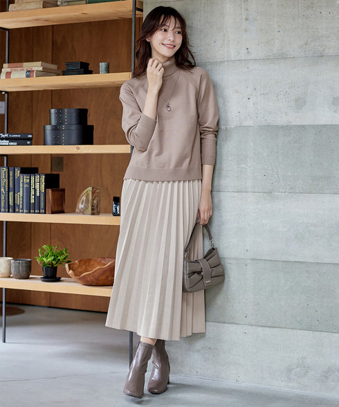 【安田美沙子さん着用 / 選べる2type】ラグランニットトップス