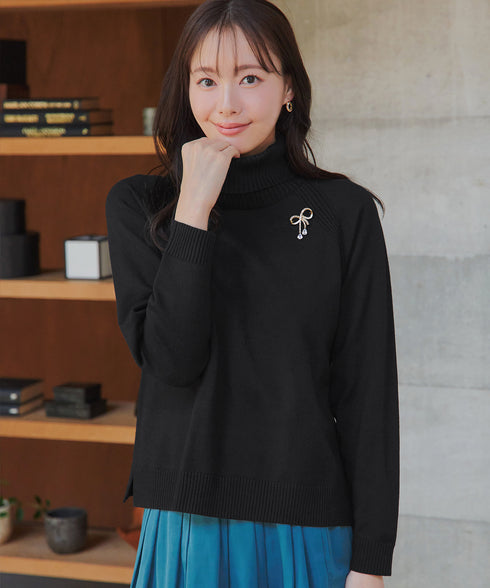 【安田美沙子さん着用 / 選べる2type】ラグランニットトップス