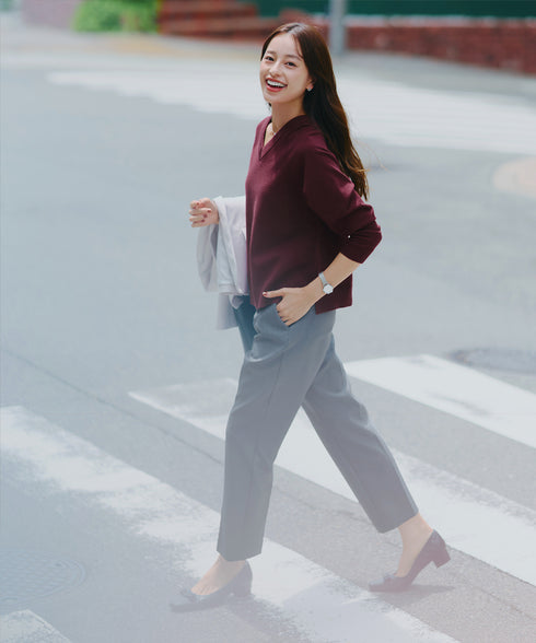 【安田美沙子さん着用 / 選べる2type】ラグランニットトップス