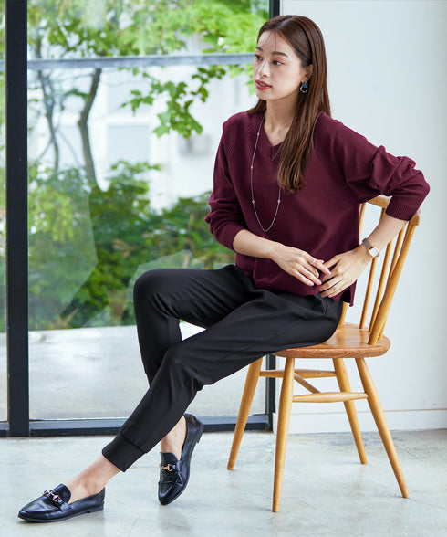 【安田美沙子さん着用 / 選べる2type】ラグランニットトップス