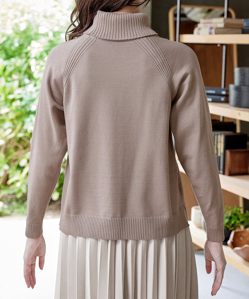 【安田美沙子さん着用 / 選べる2type】ラグランニットトップス