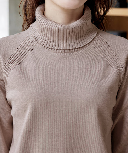 【安田美沙子さん着用 / 選べる2type】ラグランニットトップス