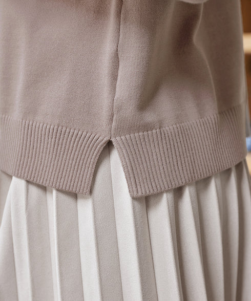 【安田美沙子さん着用 / 選べる2type】ラグランニットトップス