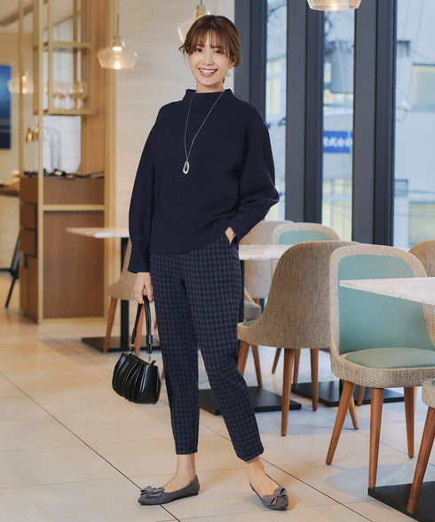 【安田美沙子さん着用】T/R両面起毛ストレッチパンツ