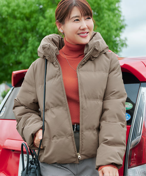 【安めぐみさん着用】タートルリブニットトップス