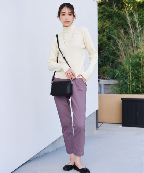 【クリアランスセール】裏起毛ストレッチテーパードパンツ