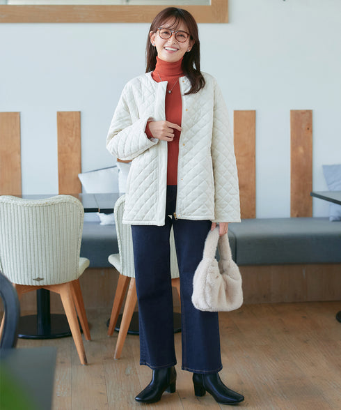 タートルリブニットトップス