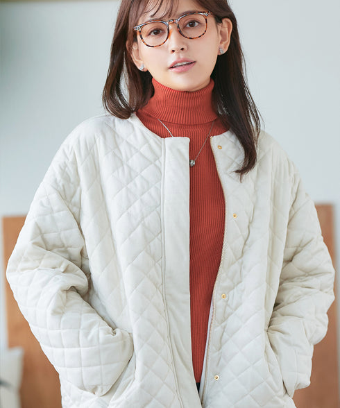 タートルリブニットトップス