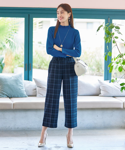 【安田美沙子さん着用・選べる2type】フリルニットトップス