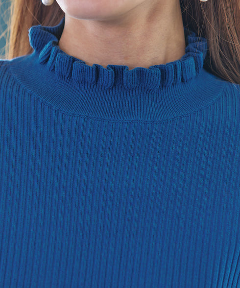 【安田美沙子さん着用・選べる2type】フリルニットトップス