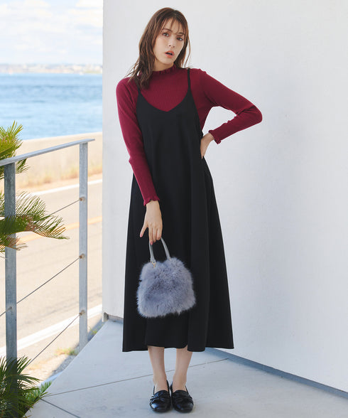 【安田美沙子さん着用・選べる2type】フリルニットトップス