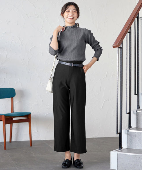 【安田美沙子さん着用・選べる2type】フリルニットトップス