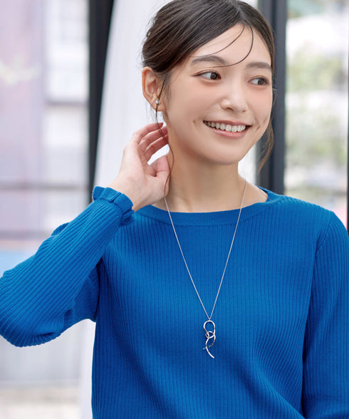 【安田美沙子さん着用・選べる2type】フリルニットトップス