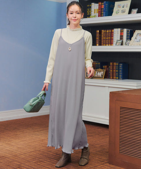 【安田美沙子さん着用・選べる2type】フリルニットトップス