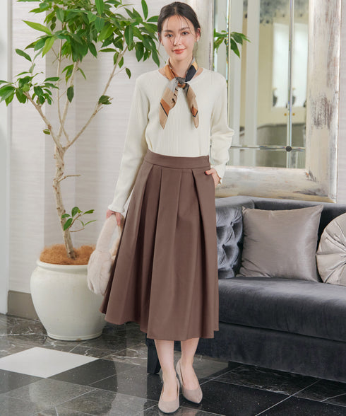 【安田美沙子さん着用・選べる2type】フリルニットトップス