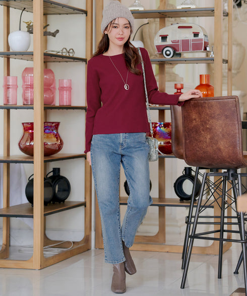 【安田美沙子さん着用・選べる2type】フリルニットトップス