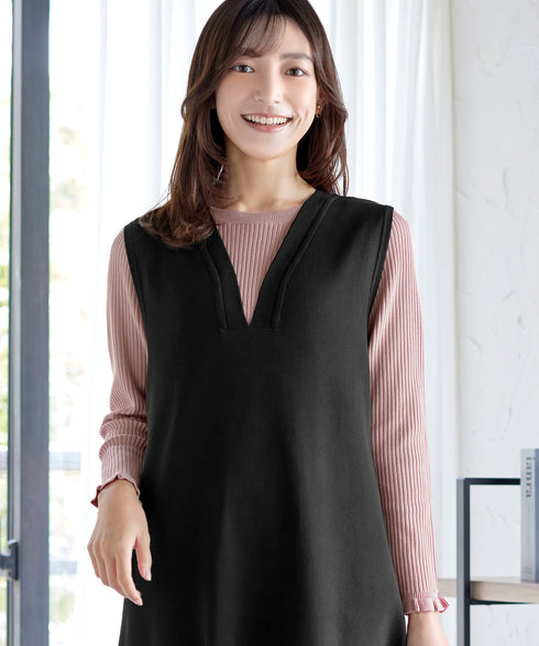 【安田美沙子さん着用・選べる2type】フリルニットトップス